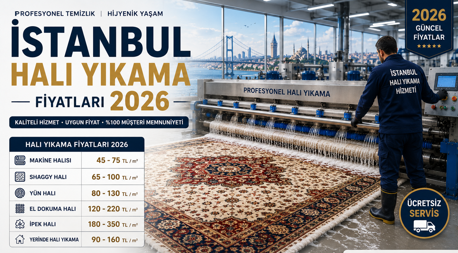 İstanbul Halı Yıkama Fiyatları 2026: Güncel Ücretler ve Profesyonel Temizlik Rehberi