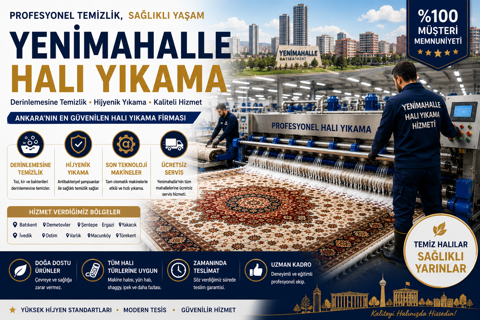 Ankara Yenimahalle Halı Yıkama Firmaları: Profesyonel Temizlik ve Hijyenin Adresi